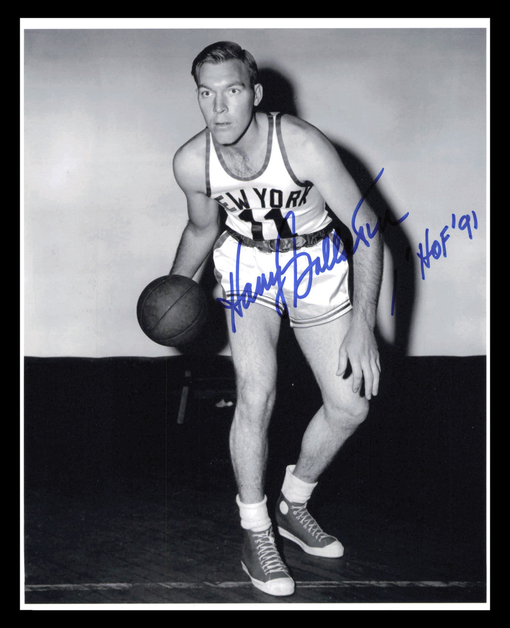 Harry Gallatin Autographed 8x10 Photo New York Knicks SKU #244932