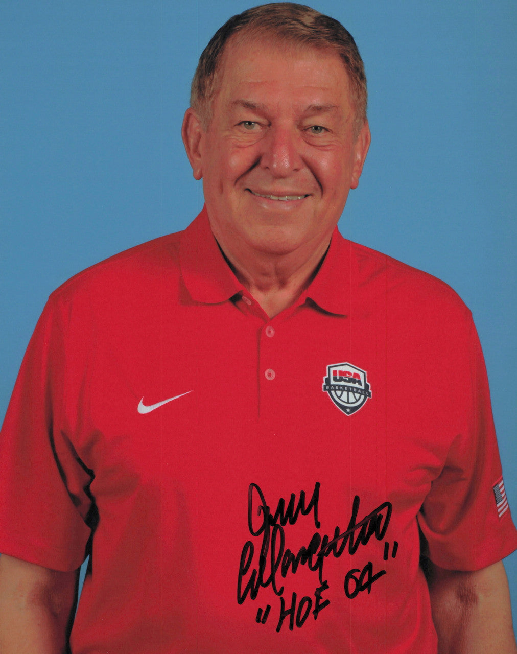 Jerry Colangelo Autographed 8x10 Photo Team USA Men's National Basketball Team "HOF 04" SKU #244952