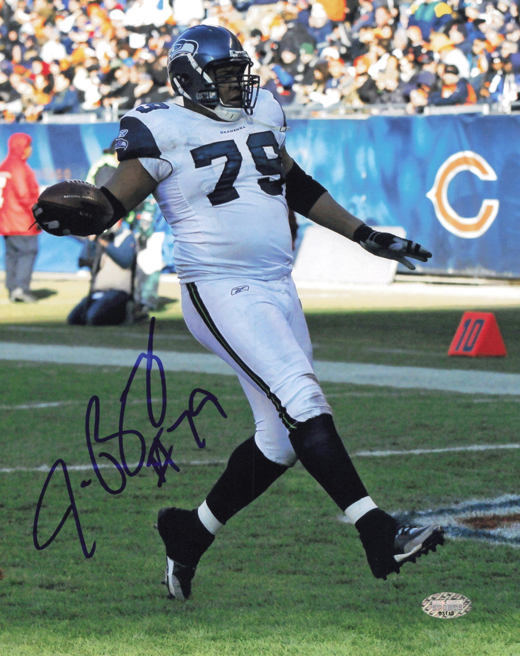 Red Bryant Autographed 8x10 Photo Seattle Seahawks MCS Holo #63118