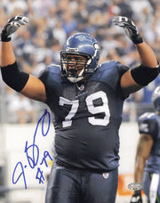 Red Bryant Autographed 8x10 Photo Seattle Seahawks MCS Holo #63121