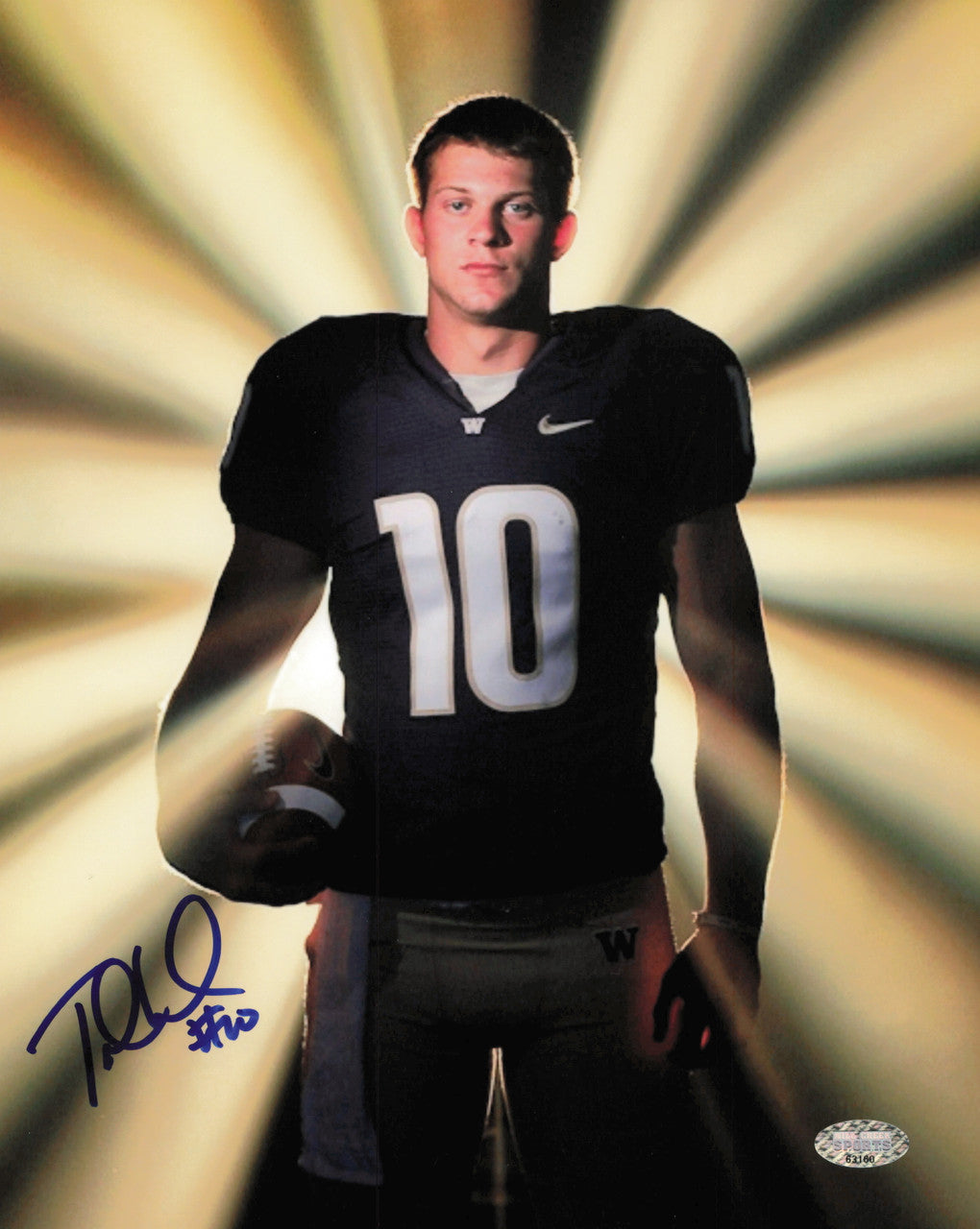 Jake Locker Autographed 8x10 Photo University of Washington Huskies MCS Holo #63160