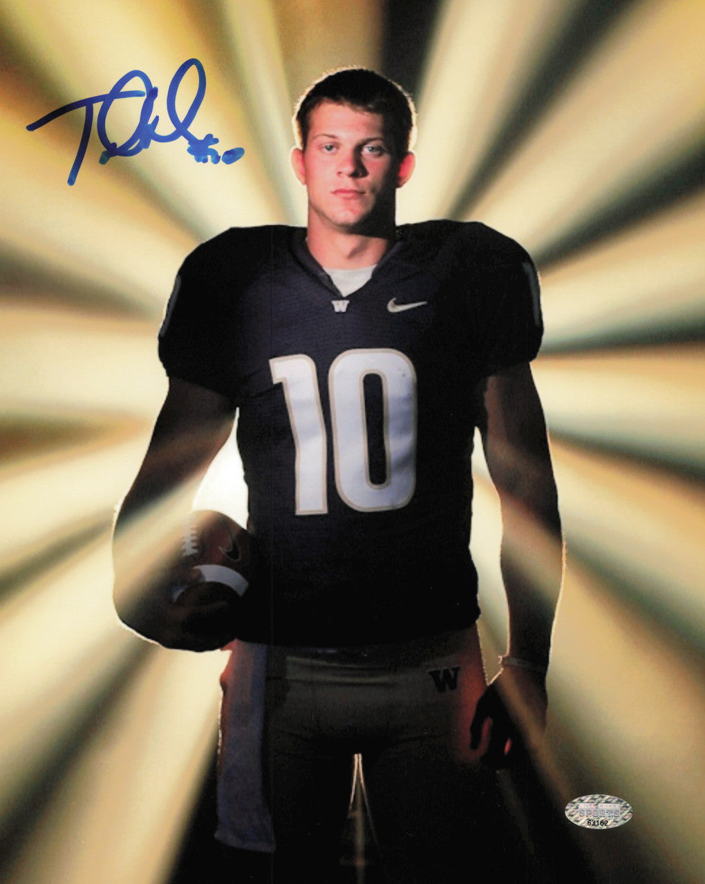 Jake Locker Autographed 8x10 Photo University of Washington Huskies MCS Holo #63162