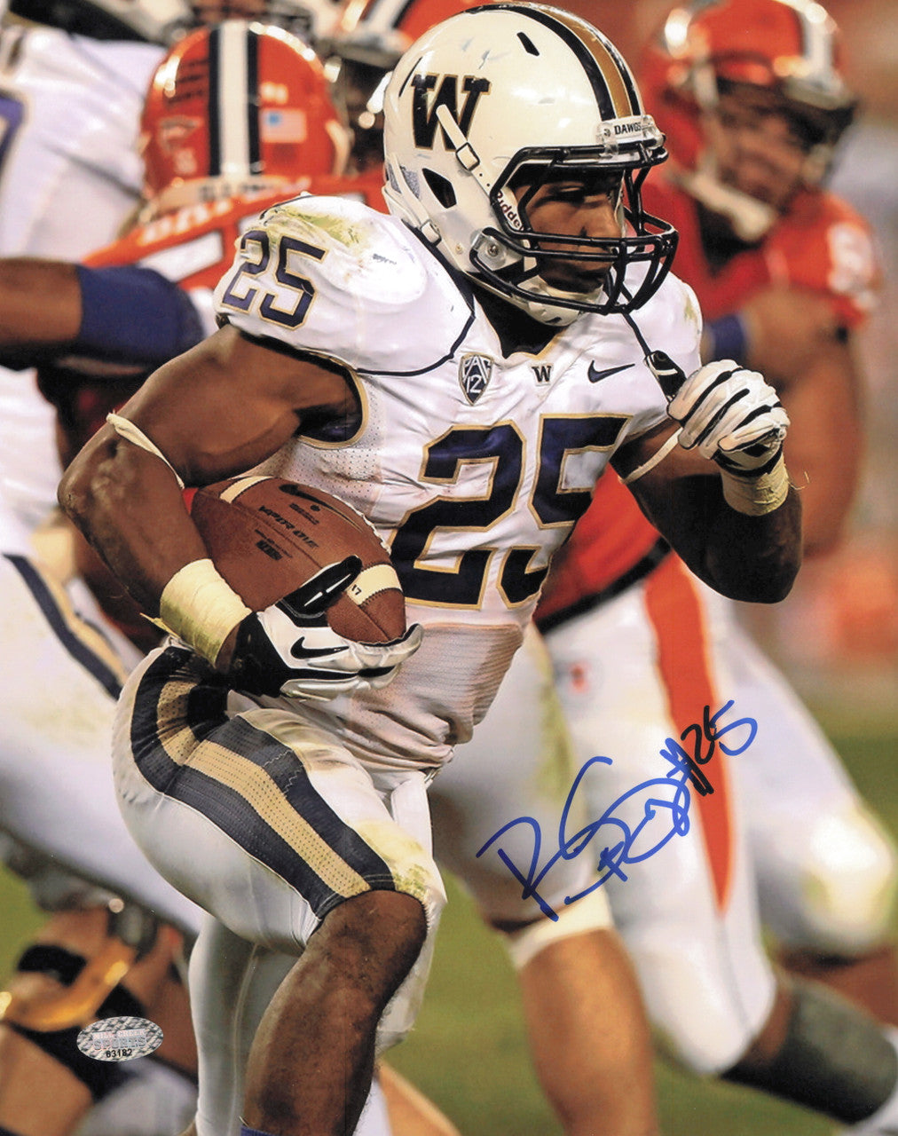 Bishop Sankey Autographed 8x10 Photo University of Washington Huskies MCS Holo #63182