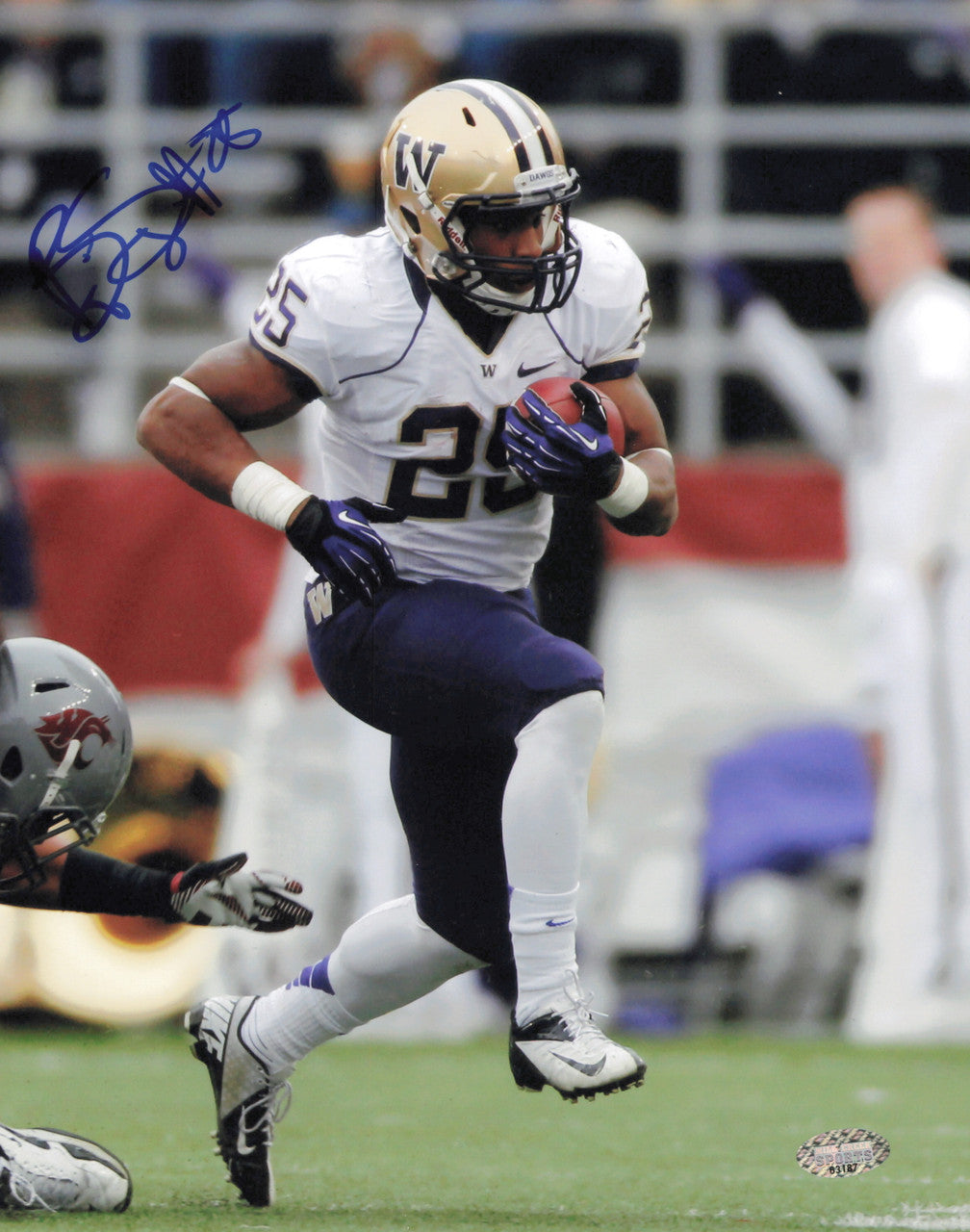 Bishop Sankey Autographed 8x10 Photo University of Washington Huskies MCS Holo #63187