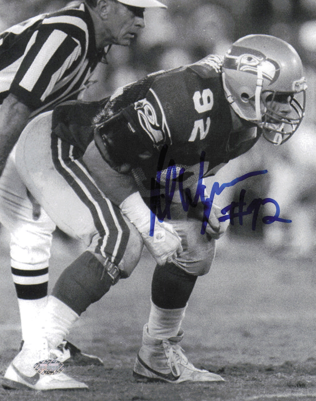 Dave Wyman Autographed 8x10 Photo Seattle Seahawks MCS Holo #63224