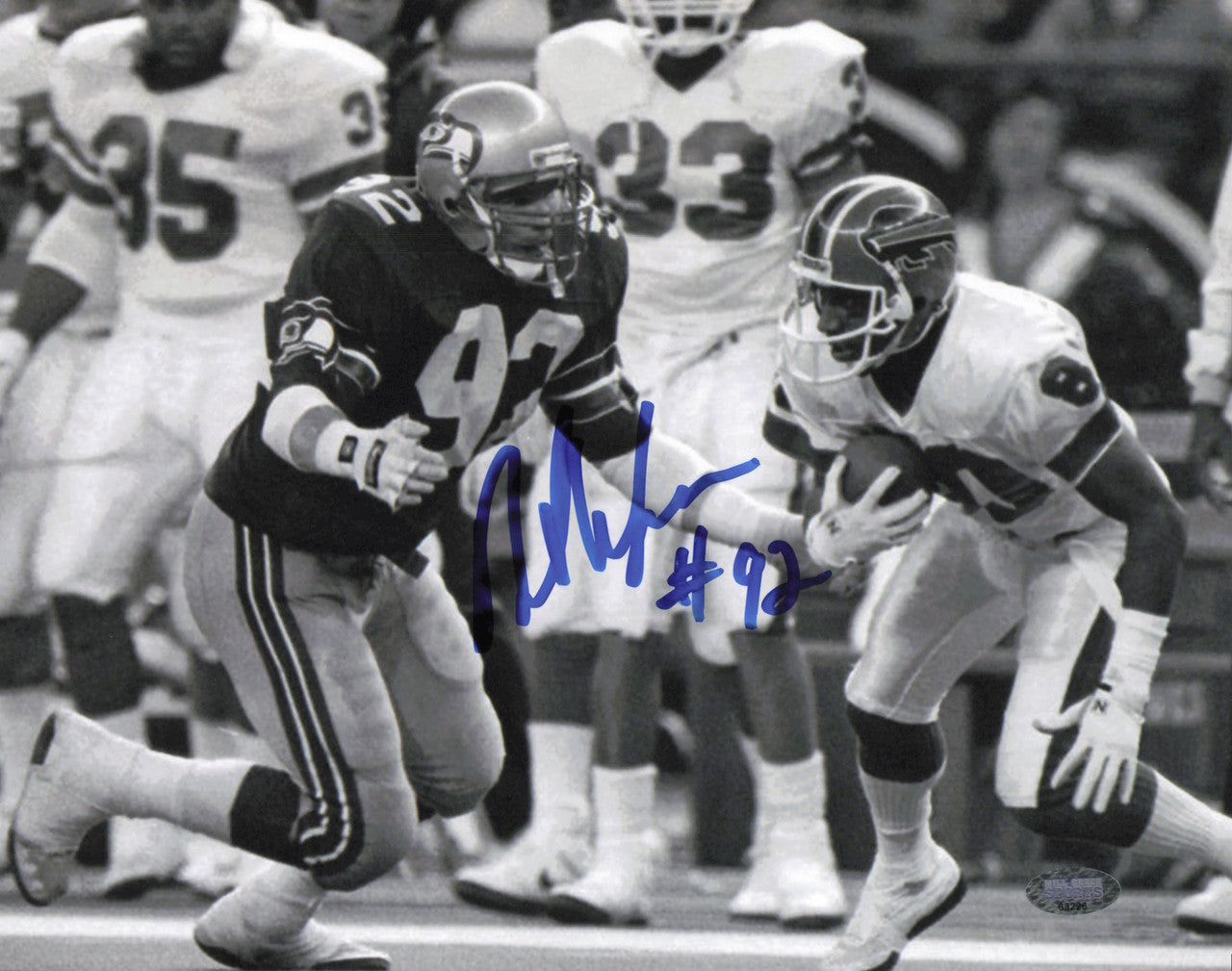 Dave Wyman Autographed 8x10 Photo Seattle Seahawks MCS Holo #63226