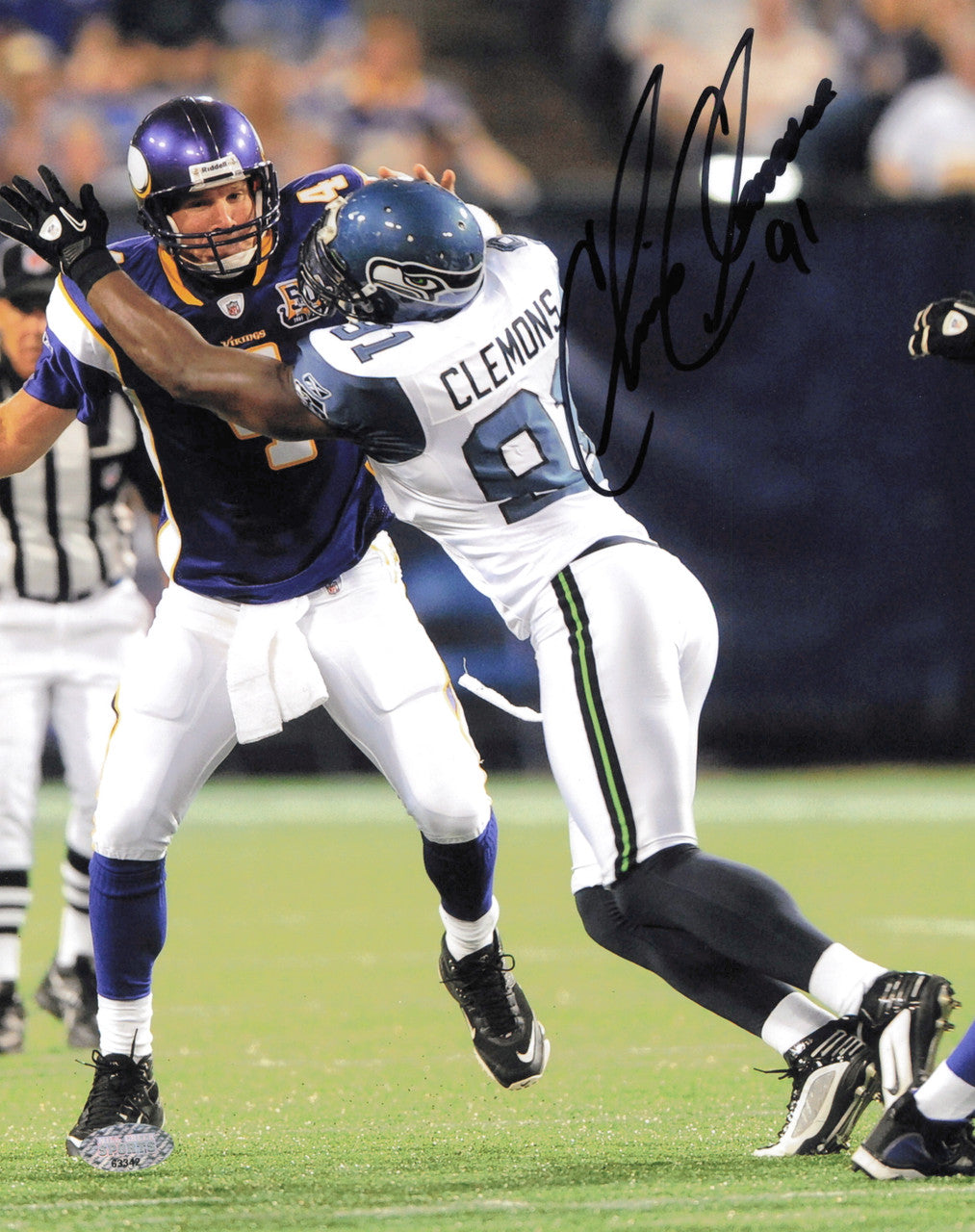 Chris Clemons Autographed 8x10 Photo Seattle Seahawks MCS Holo #63342