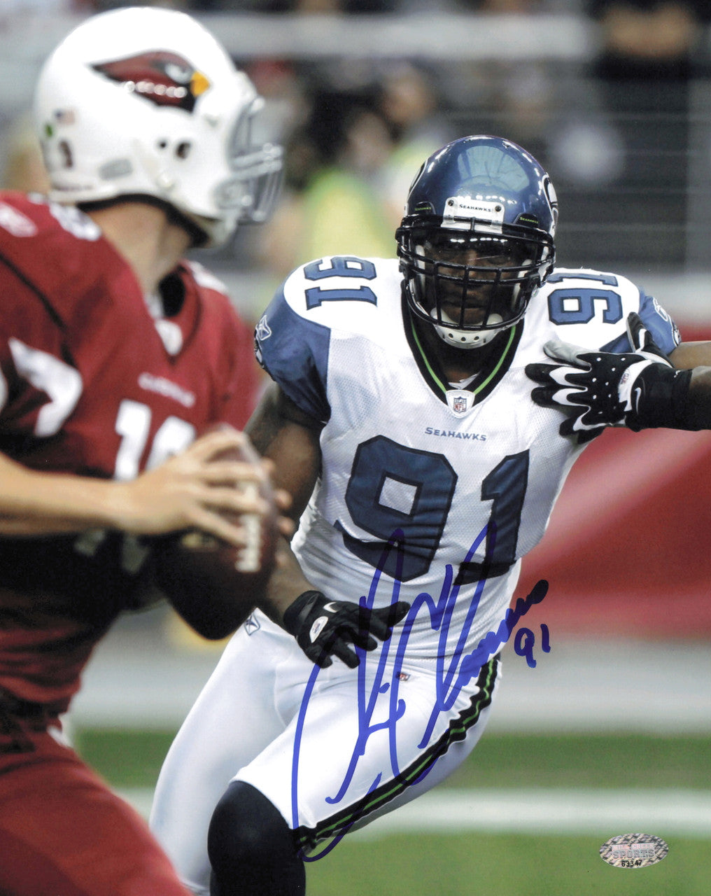 Chris Clemons Autographed 8x10 Photo Seattle Seahawks MCS Holo #63347