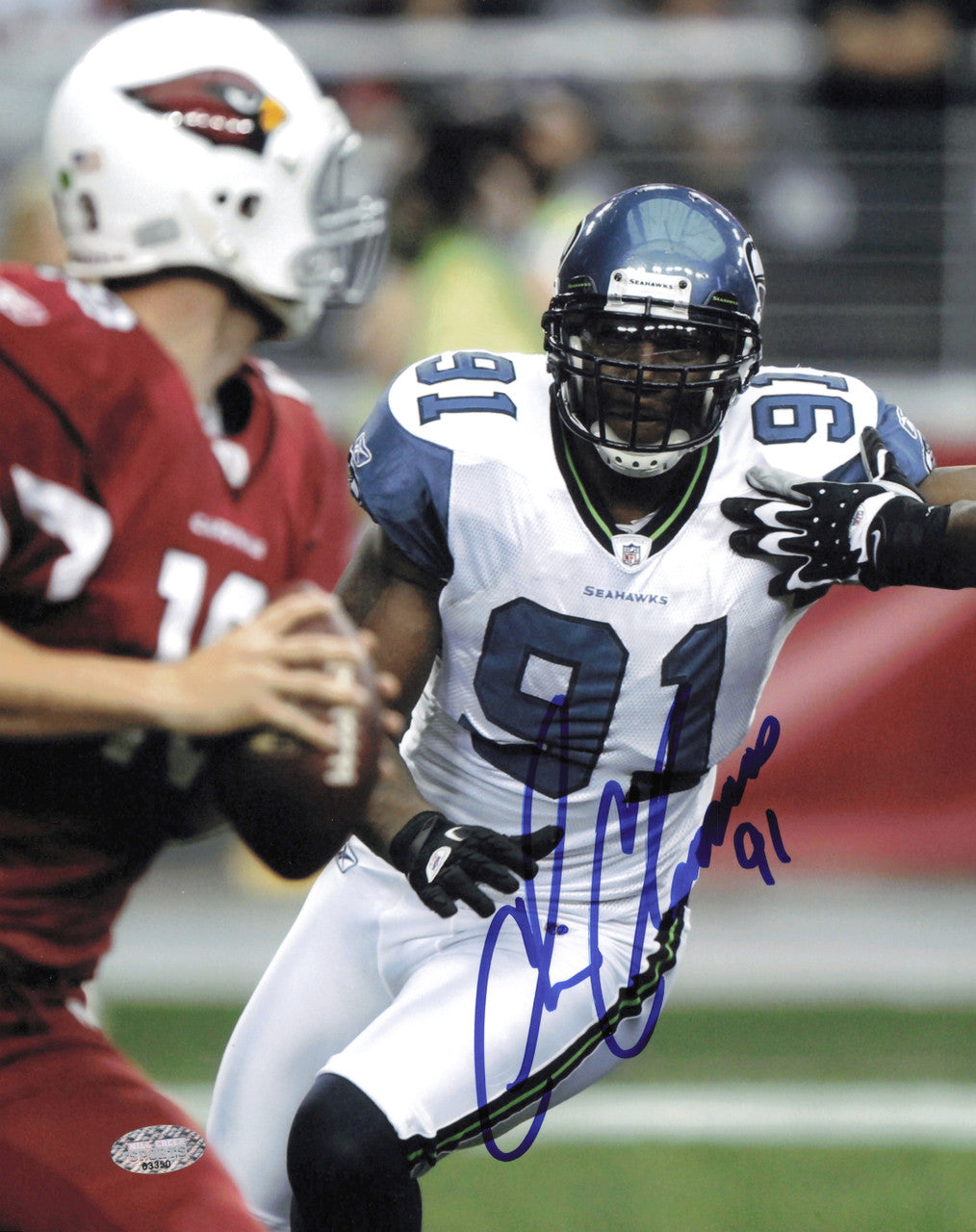 Chris Clemons Autographed 8x10 Photo Seattle Seahawks MCS Holo #63350
