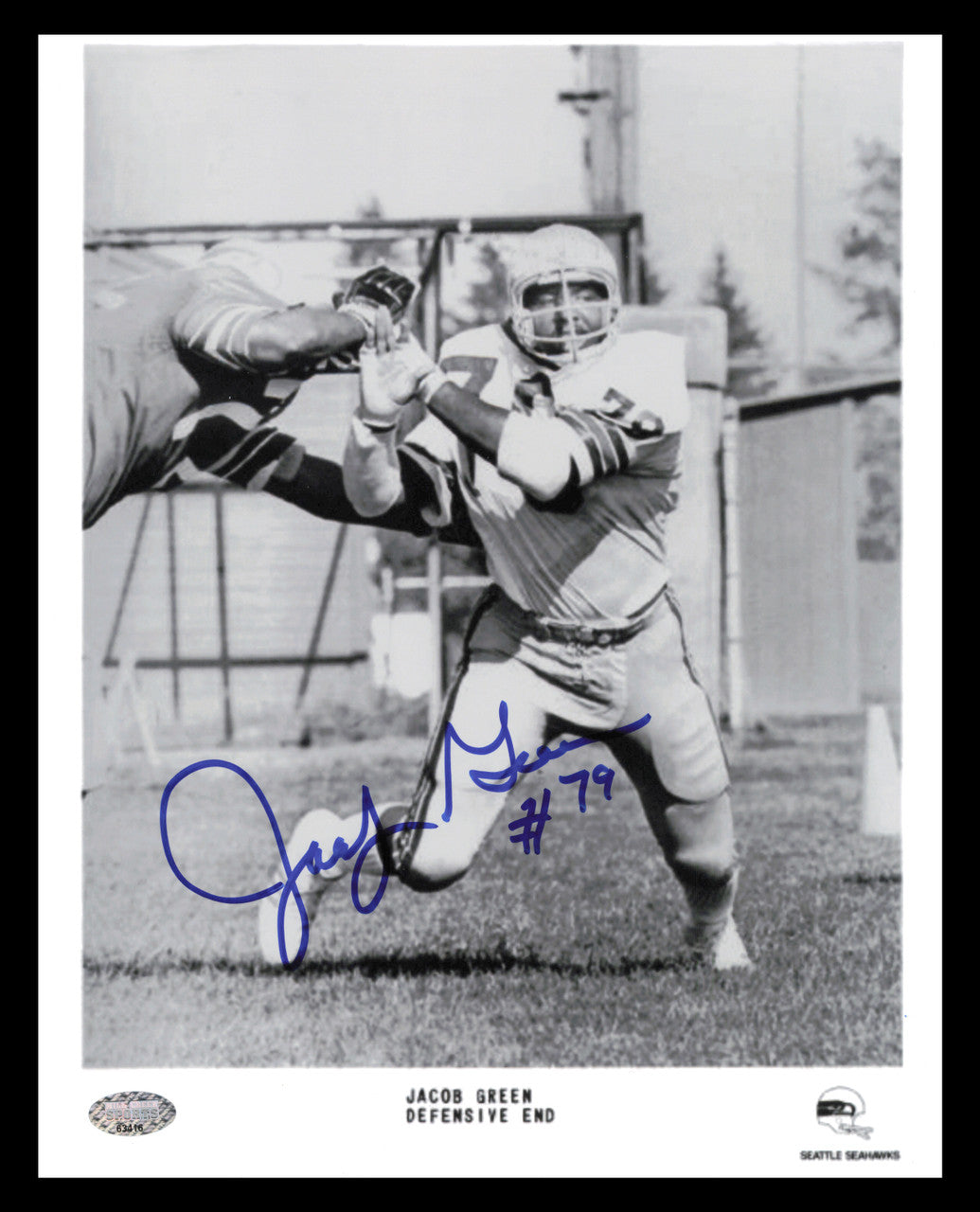 Jacob Green Autographed 8x10 Photo Seattle Seahawks MCS Holo #63416
