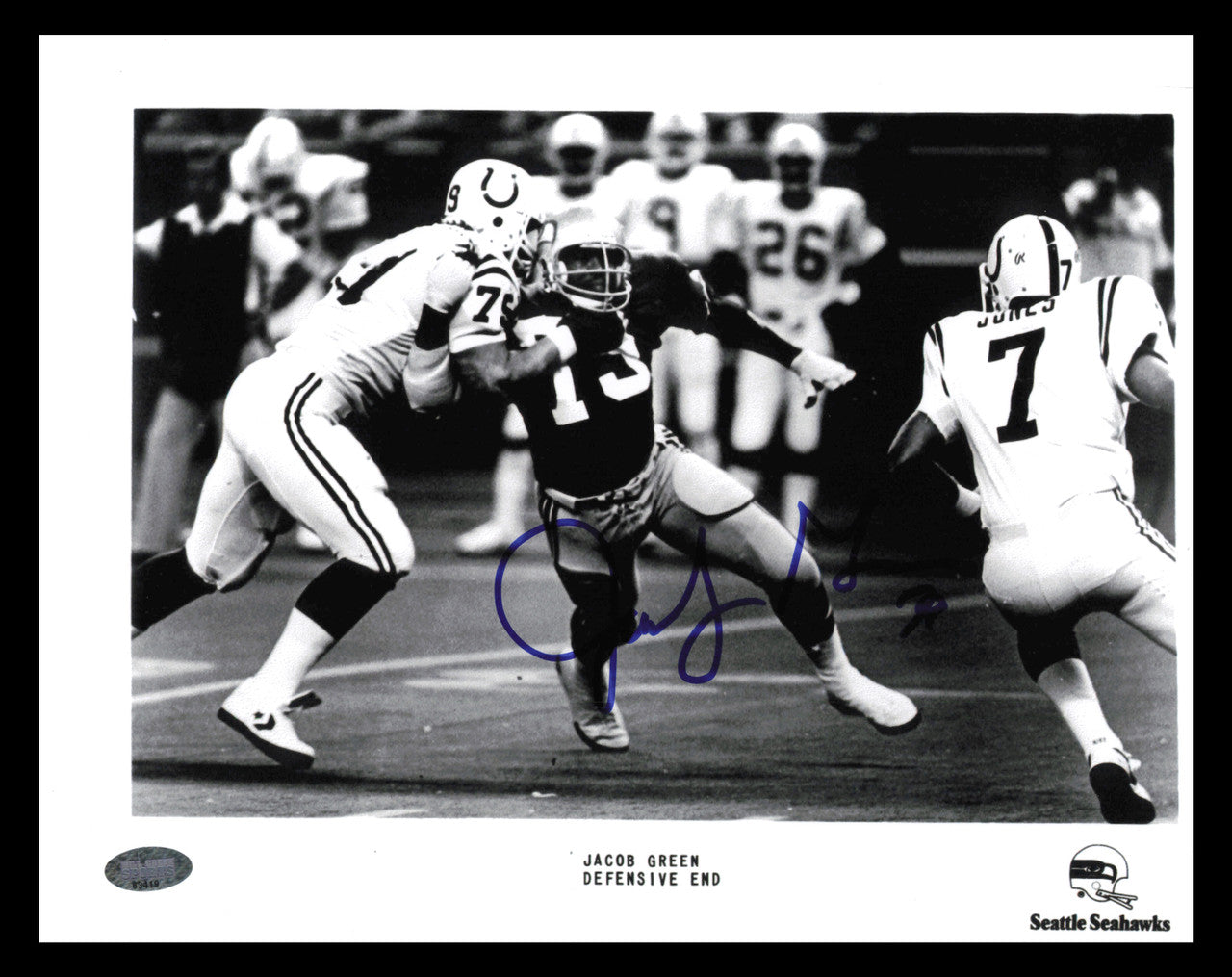 Jacob Green Autographed 8x10 Photo Seattle Seahawks MCS Holo #63419