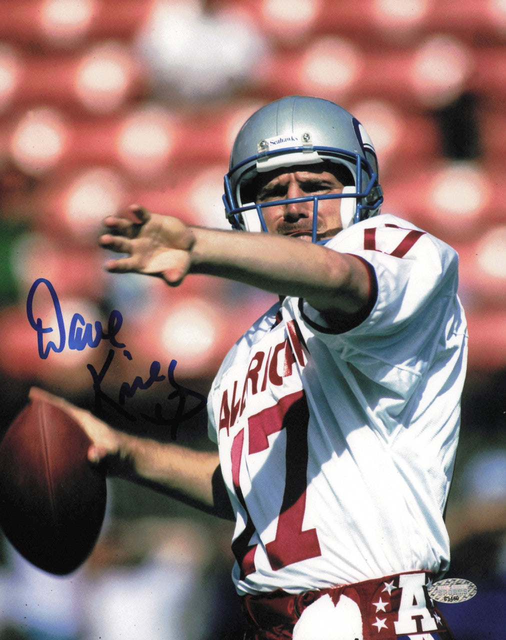 Dave Krieg Autographed 8x10 Photo Seattle Seahawks MCS Holo #63460