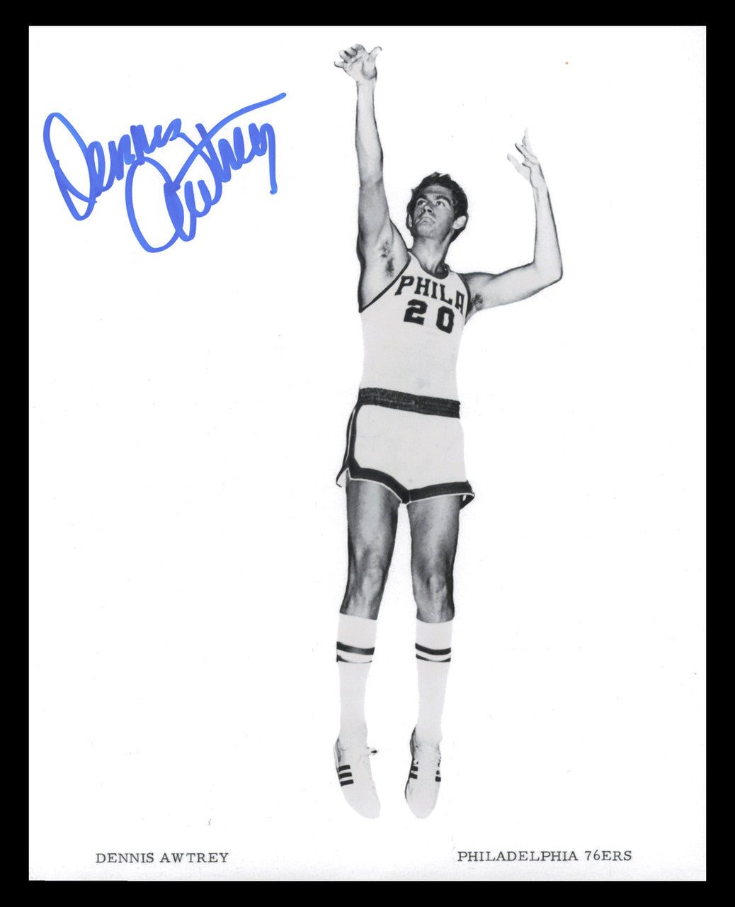 Dennis Awtrey Autographed 8x10 Photo Philadelphia 76ers SKU #245654