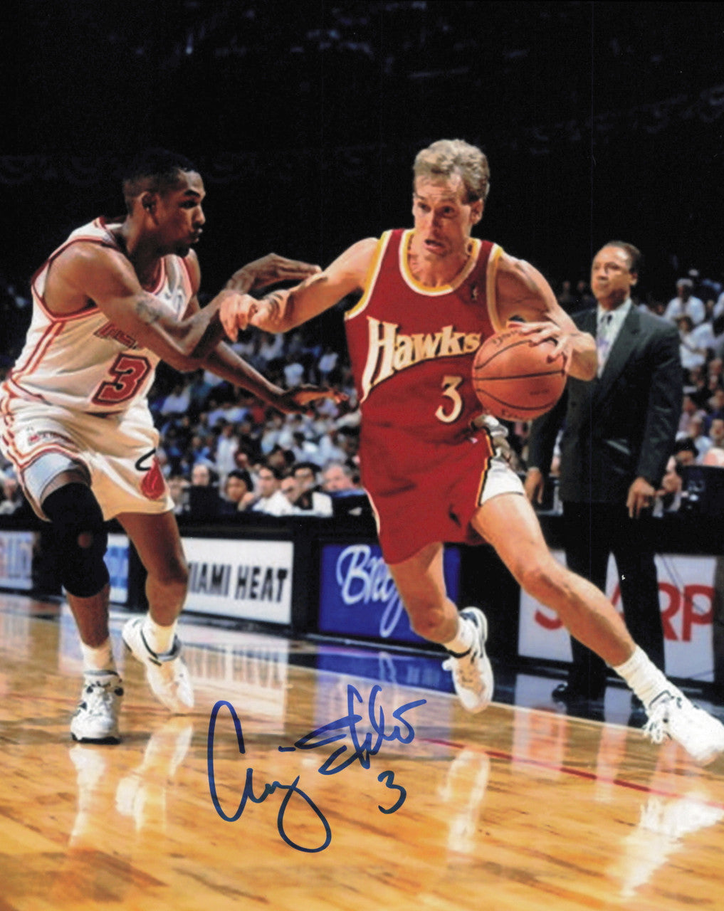 Craig Ehlo Autographed 8x10 Photo Atlanta Hawks SKU #245660