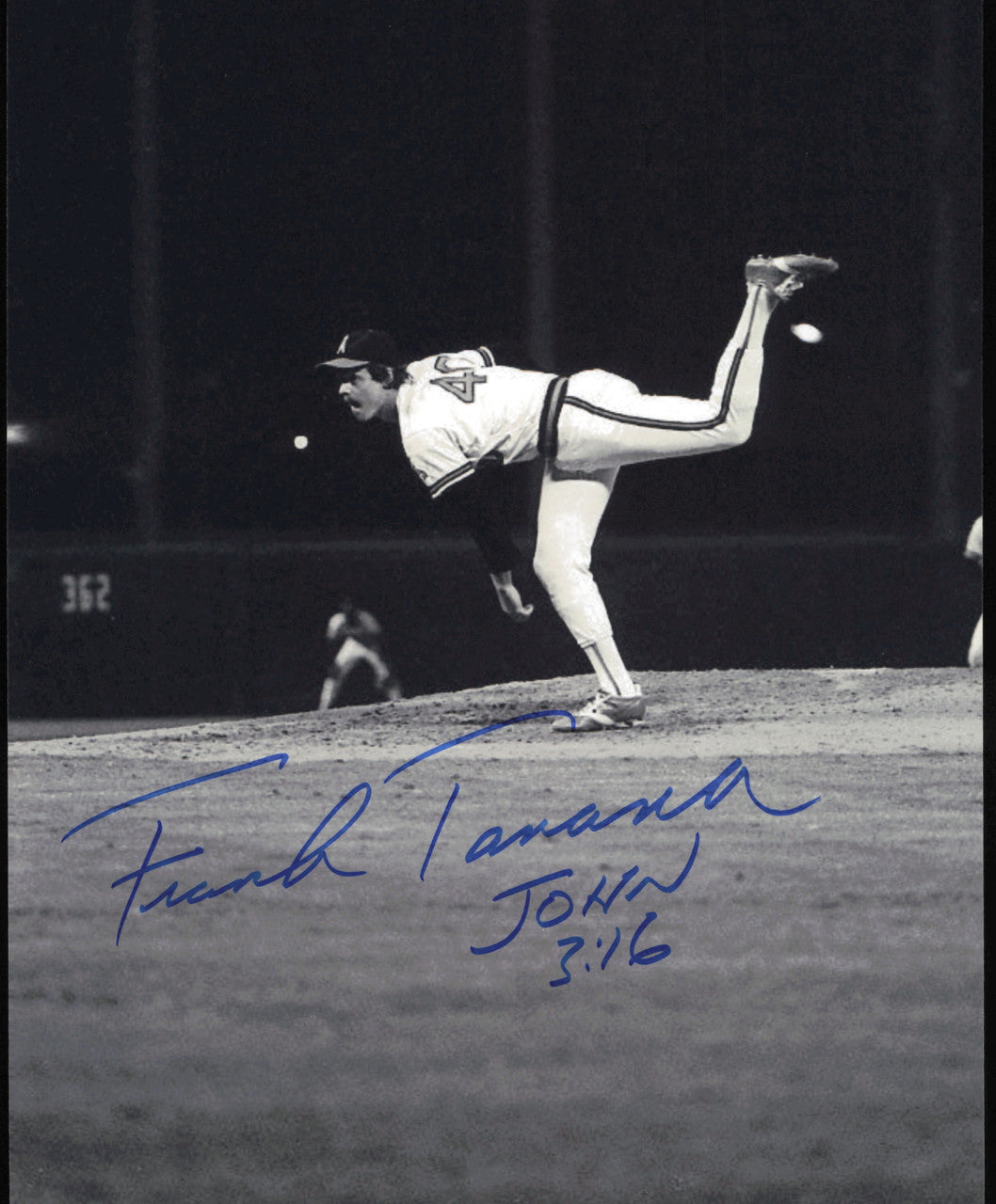 Frank Tanana Autographed 8x10 Photo California Angels SKU #245517