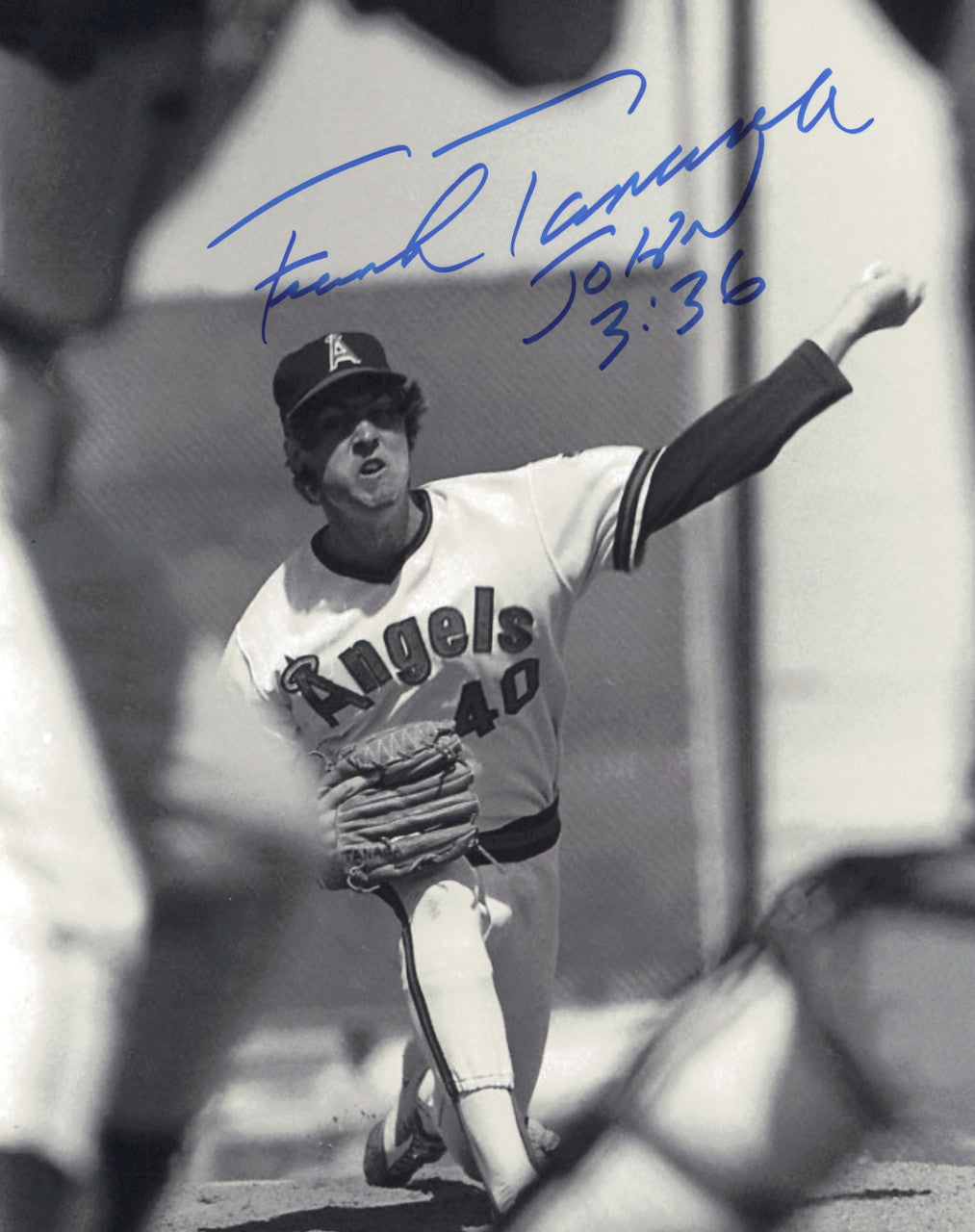 Frank Tanana Autographed 8x10 Photo California Angels SKU #245518
