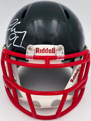 Chevy Chase Autographed Christmas Vacation Black Speed Mini Helmet Beckett BAS QR Stock #243613
