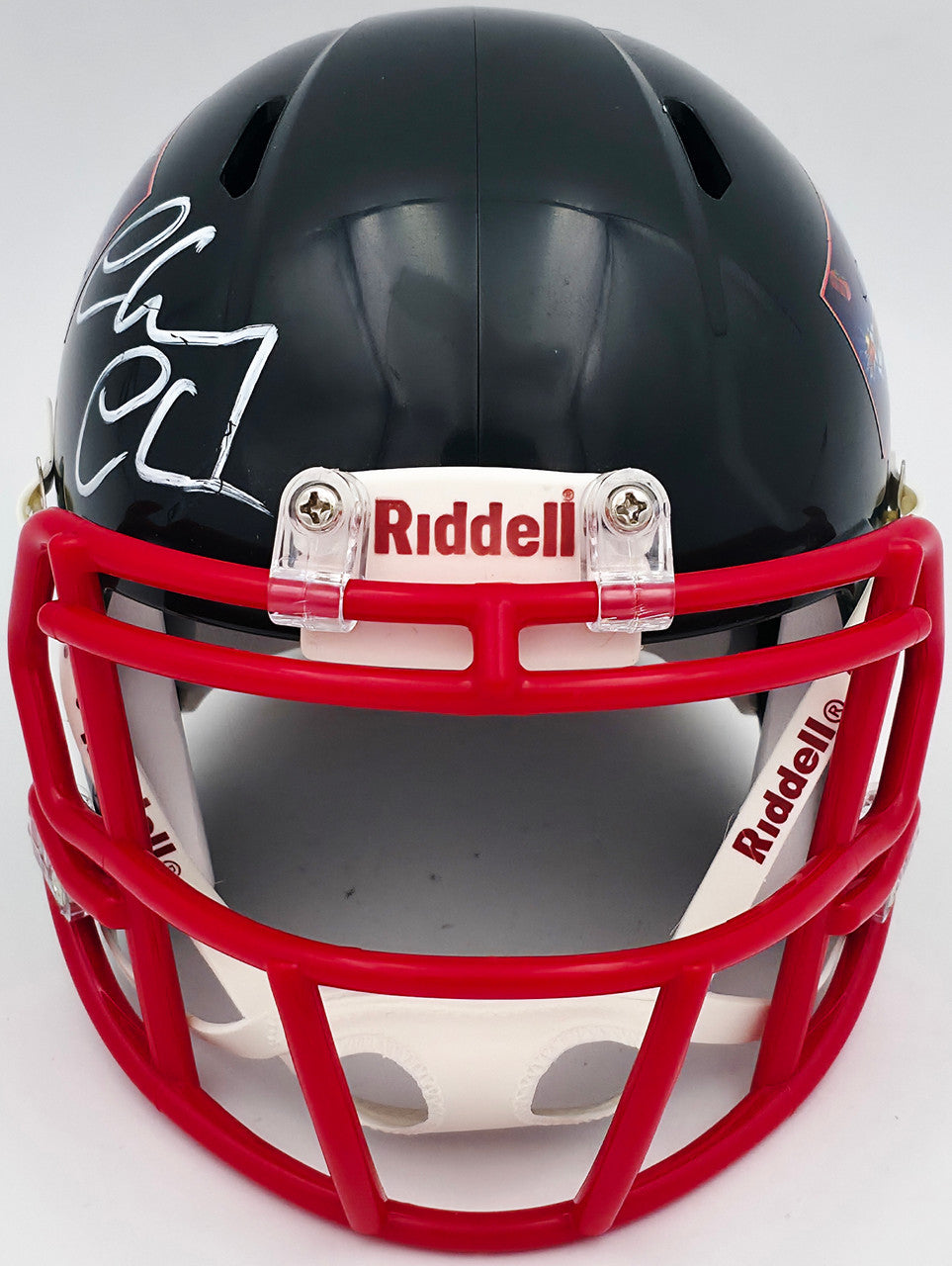 Chevy Chase Autographed Christmas Vacation Black Speed Mini Helmet Beckett BAS QR Stock #243613