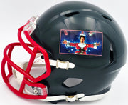 Chevy Chase Autographed Christmas Vacation Black Speed Mini Helmet Beckett BAS QR Stock #243613