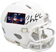 Chevy Chase Autographed Christmas Vacation White Speed Mini Helmet Beckett BAS QR Stock #243614
