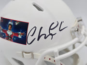 Chevy Chase Autographed Christmas Vacation White Speed Mini Helmet Beckett BAS QR Stock #243614