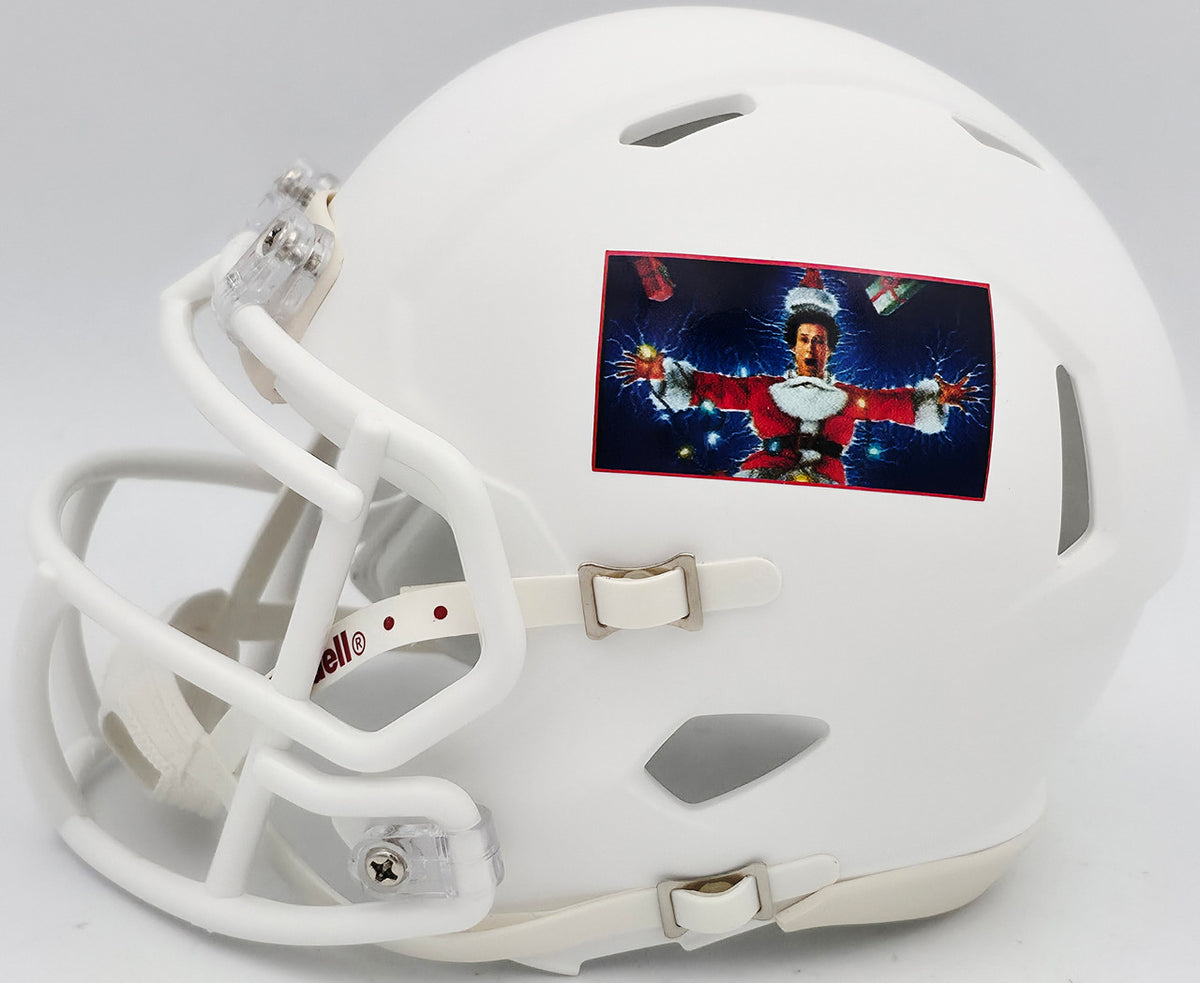 Chevy Chase Autographed Christmas Vacation White Speed Mini Helmet Beckett BAS QR Stock #243614