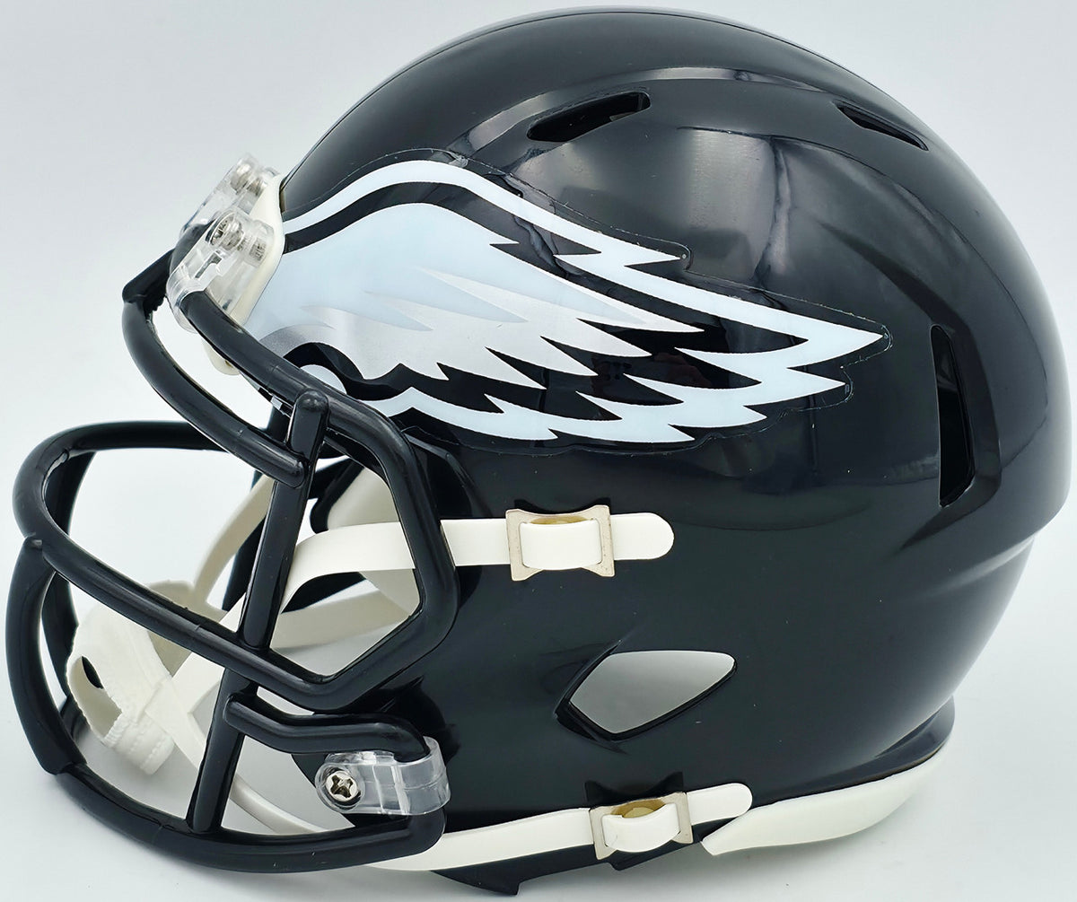 Michael Vick Autographed Philadelphia Eagles 2022 Alternate Black Speed Mini Helmet Beckett BAS Witness Stock #243632