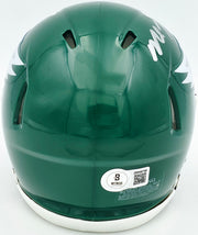 Michael Vick Autographed Philadelphia Eagles 1974-95 Throwback Kelly Green Speed Mini Helmet Beckett BAS Witness Stock #243634