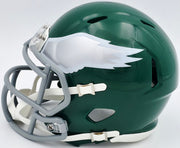 Michael Vick Autographed Philadelphia Eagles 1974-95 Throwback Kelly Green Speed Mini Helmet Beckett BAS Witness Stock #243634