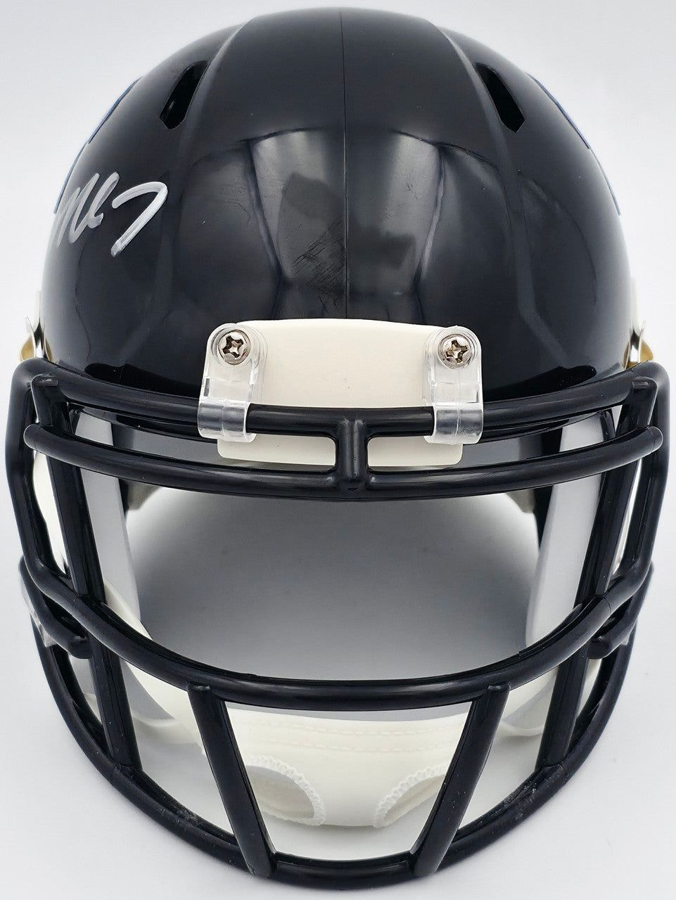 Michael Vick Autographed Atlanta Falcons 1990-02 Throwback Black Speed Mini Helmet Beckett BAS Witness Stock #243635