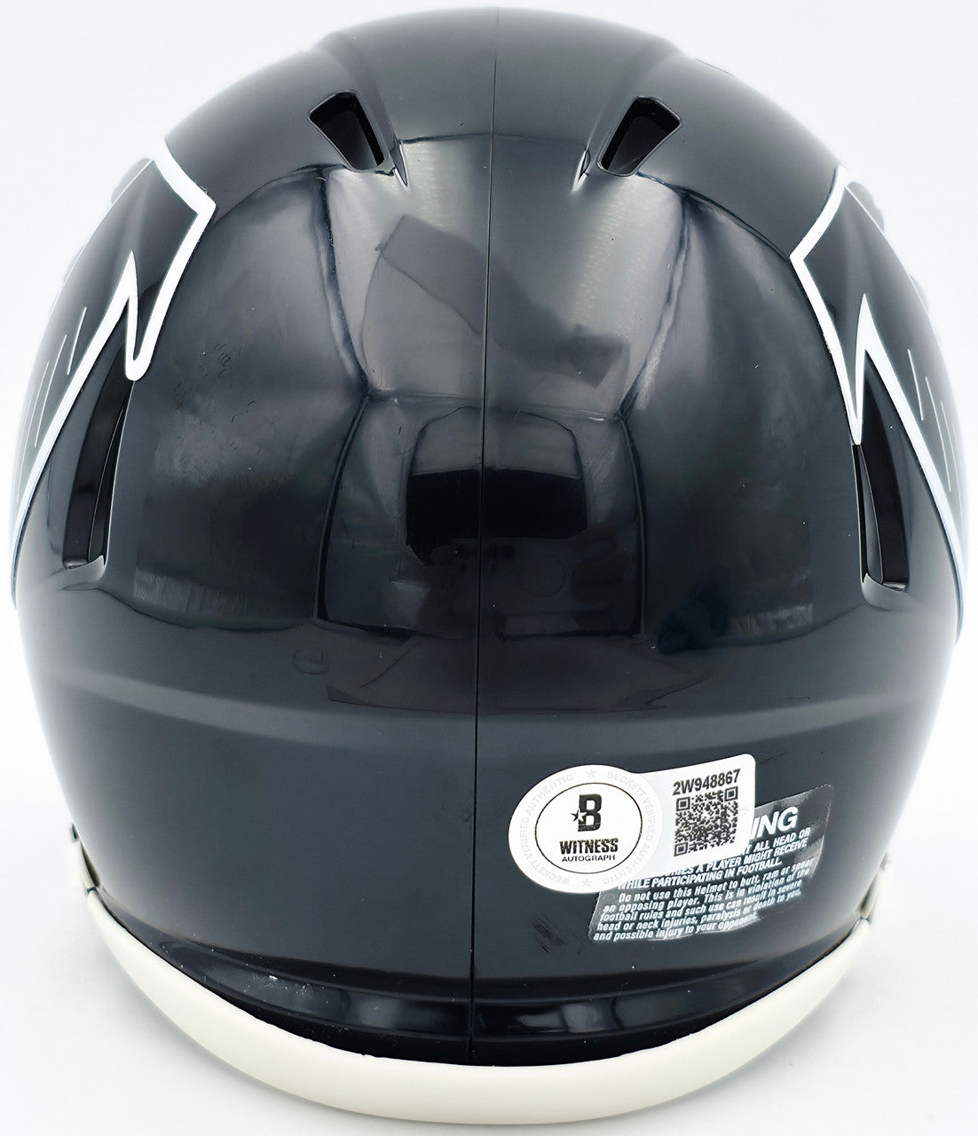 Michael Vick Autographed Atlanta Falcons 1990-02 Throwback Black Speed Mini Helmet Beckett BAS Witness Stock #243635