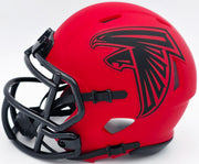 Michael Vick Autographed Atlanta Falcons Rave Red Speed Mini Helmet Beckett BAS Witness Stock #243636
