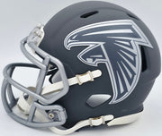 Michael Vick Autographed Atlanta Falcons Slate Gray Speed Mini Helmet Beckett BAS Witness Stock #243637
