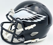 DeSean Jackson Autographed Philadelphia Eagles 2022 Alternate Black Speed Mini Helmet Beckett BAS Witness Stock #243642
