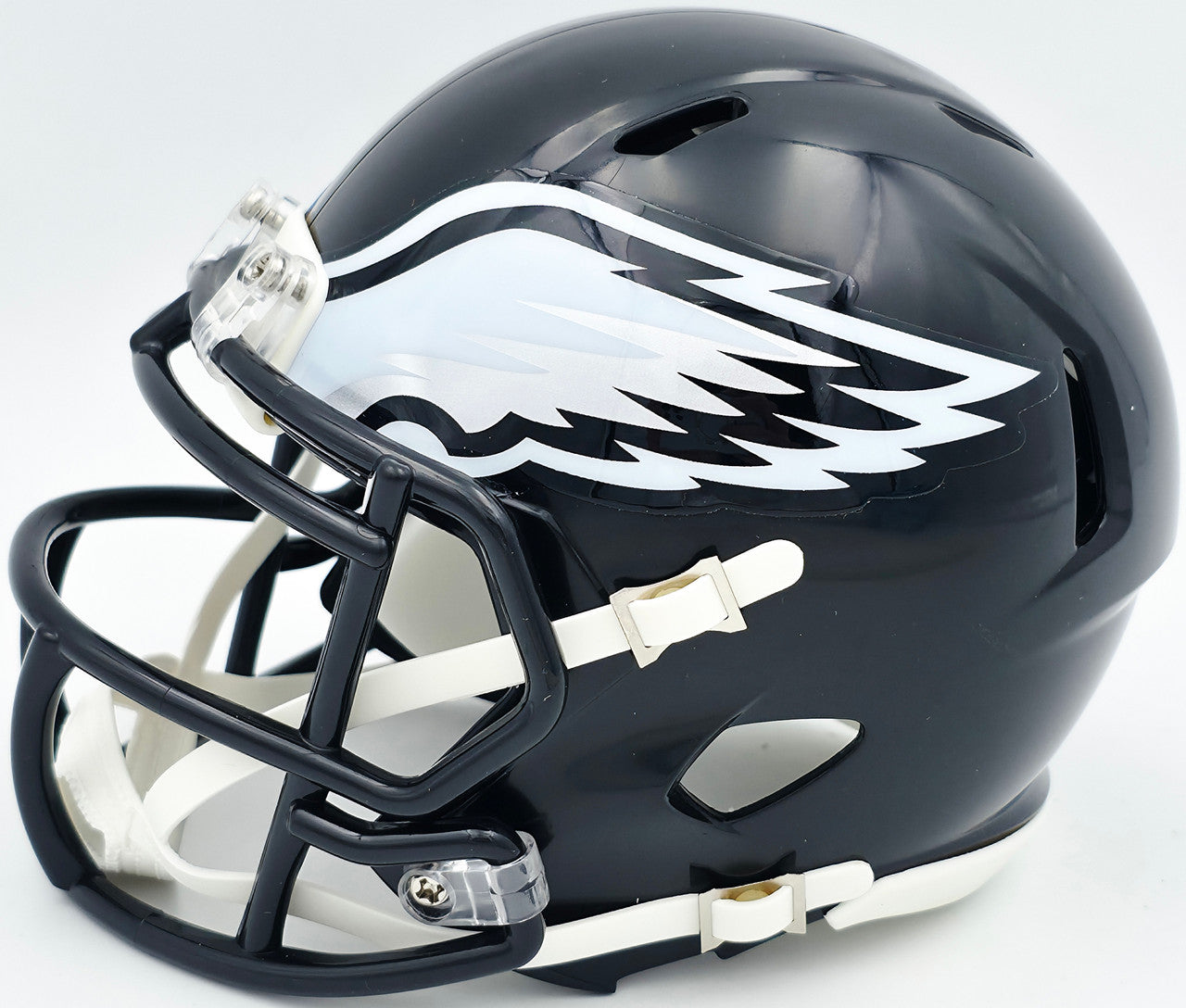 DeSean Jackson Autographed Philadelphia Eagles 2022 Alternate Black Speed Mini Helmet Beckett BAS Witness Stock #243642