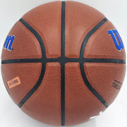 Allen Iverson Autographed Composite Leather Philadelphia 76ers Logo Basketball Beckett BAS Witness Stock #243643