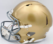 Rudy Ruettiger Autographed Notre Dame Fighting Irish Gold Full Size Authentic Speed Helmet Full Movie Speech Beckett BAS Witness Stock #243660