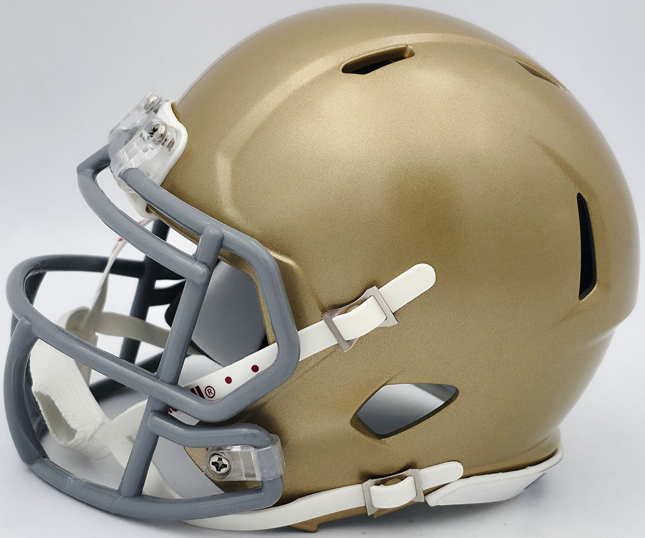 Rudy Ruettiger Autographed Notre Dame Fighting Irish Gold Speed Mini Helmet "Play Sketch" Beckett BAS Witness Stock #244039