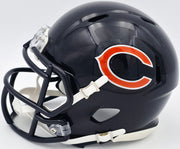 Devin Hester Autographed Chicago Bears Blue Speed Mini Helmet Beckett BAS Witness Stock #244044