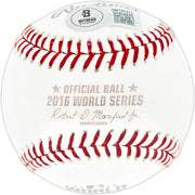 Sammy Sosa Autographed 2016 World Series Logo MLB Baseball Chicago Cubs Beckett BAS Witness Stock #244049