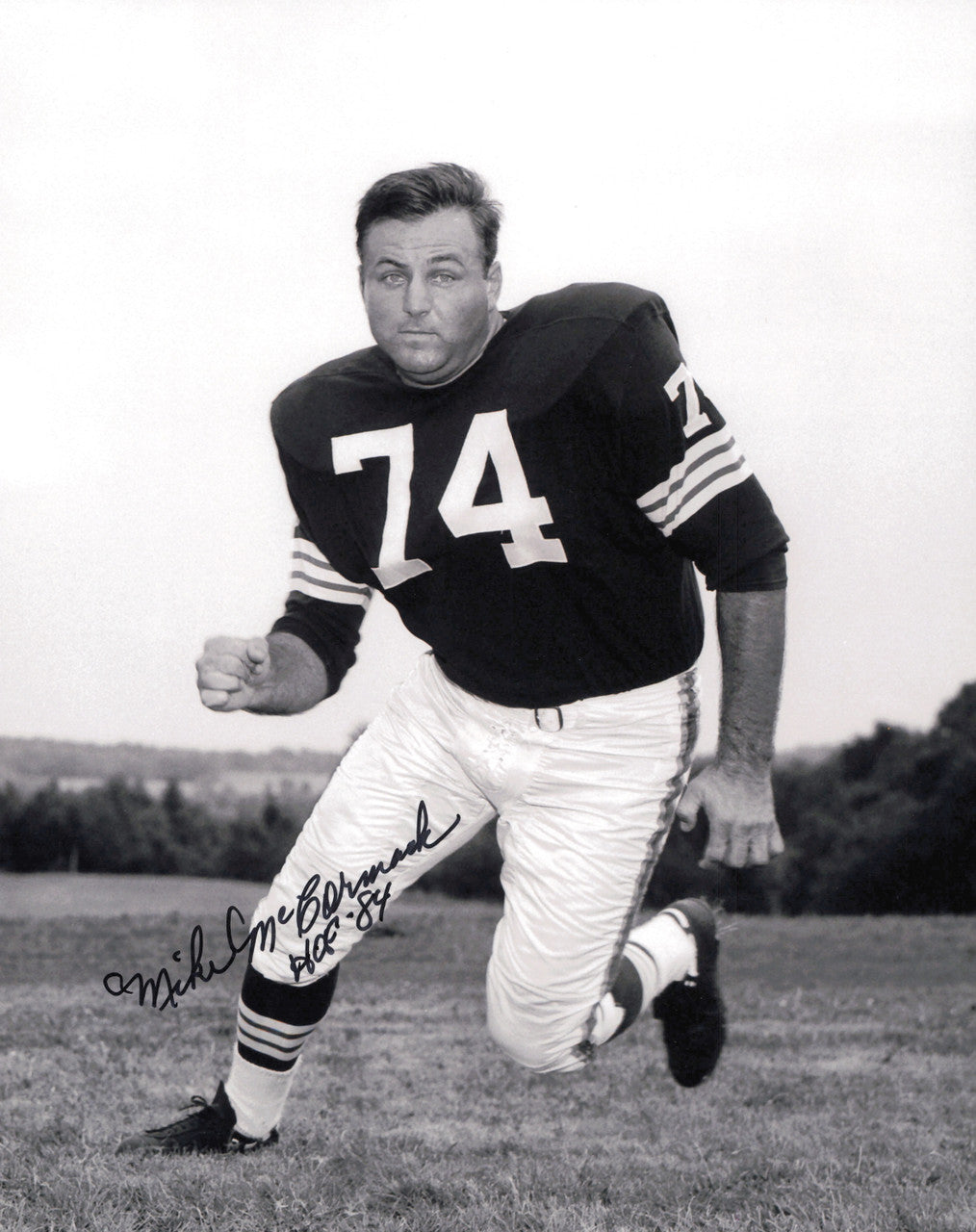 Mike McCormack Autographed 8x10 Photo Cleveland Browns "HOF 84" SKU #245840