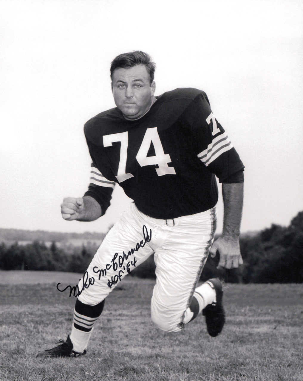 Mike McCormack Autographed 8x10 Photo Cleveland Browns "HOF 84" SKU #245841