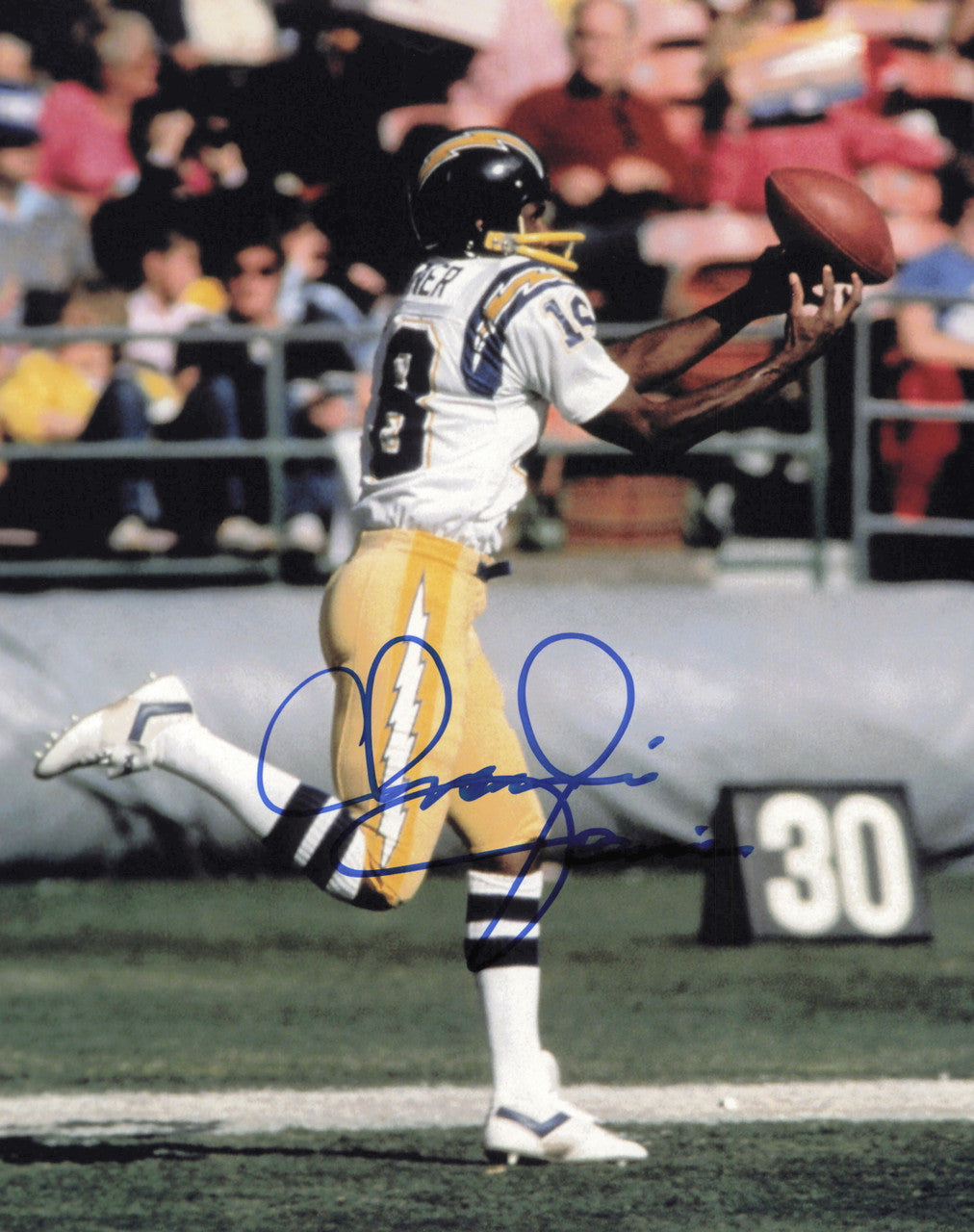 Charlie Joiner Autographed 8x10 Photo San Diego Chargers SKU #245861