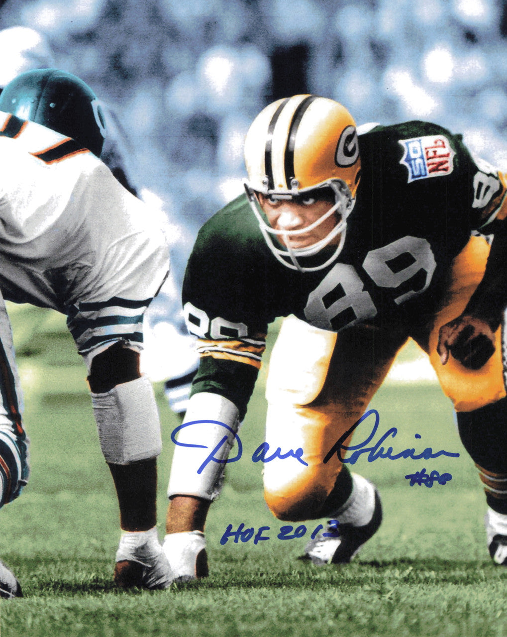 Dave Robinson Autographed 8x10 Photo Green Bay Packers SKU #245912