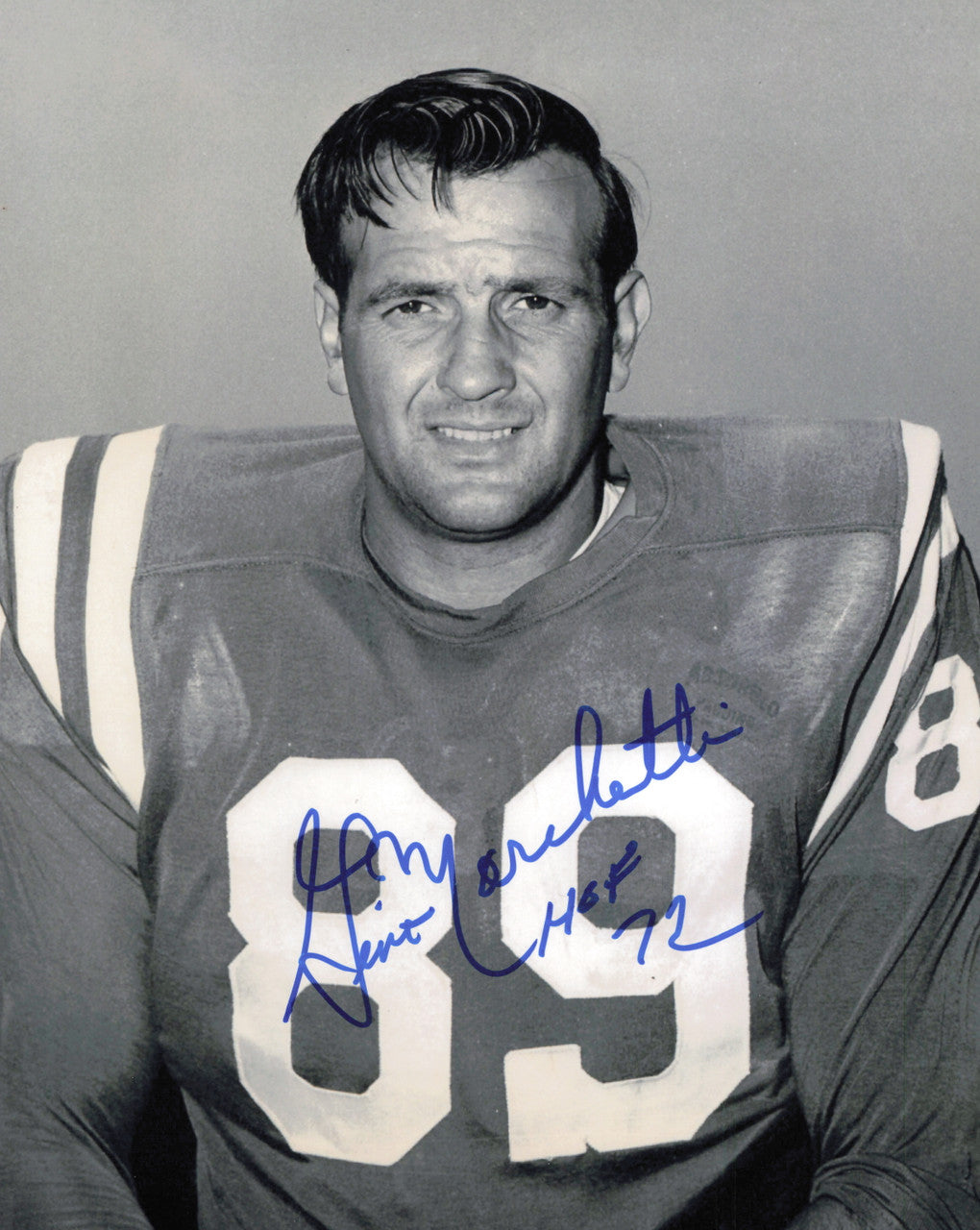 Gino Marchetti Autographed 8x10 Photo Baltimore Colts "HOF 72" SKU #245941