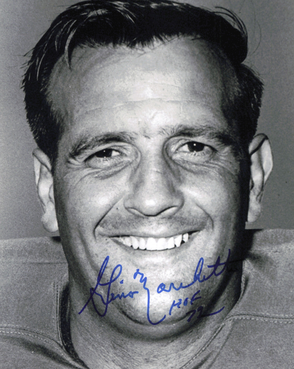 Gino Marchetti Autographed 8x10 Photo Baltimore Colts "HOF 72" SKU #245946