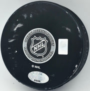 Jordan Eberle Autographed Seattle Kraken Logo NHL Hockey Puck MCS Holo #64098