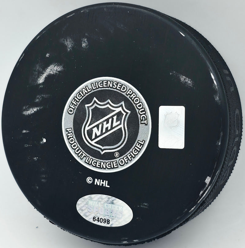 Jordan Eberle Autographed Seattle Kraken Logo NHL Hockey Puck MCS Holo #64098