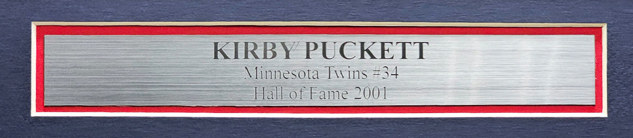 Minnesota Twins Kirby Puckett Autographed Framed White Rawlings Jersey (Light) Beckett BAS #AC74569