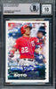 Juan Soto Autographed 2019 Topps Sticker Card #215 New York Mets Auto Grade Gem Mint 10 Beckett BAS #16544363